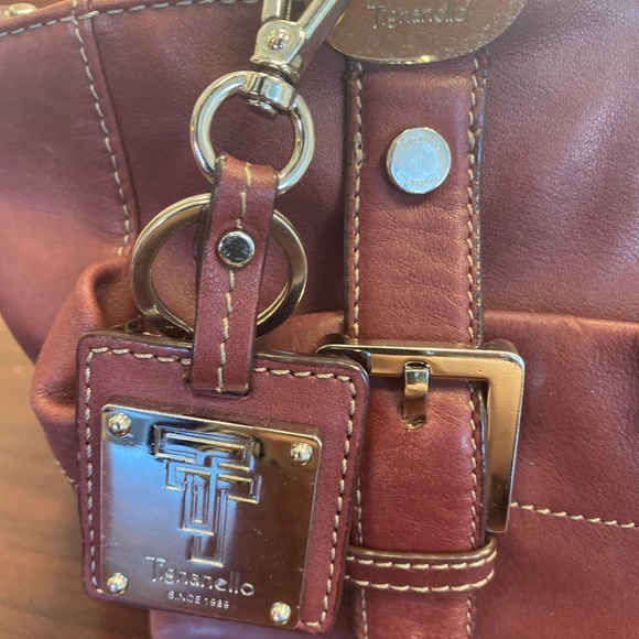 TIGNANELLO (2008) BURGUNDY LEATHER SATCHEL BAG - Picture 2 of 8